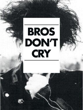 "Bros Don't Cry" Retro Halftone Graphic Art Print Poster - 11x17